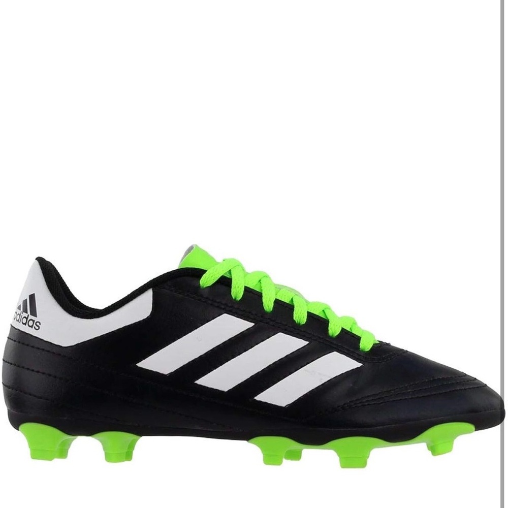 adidas Black with Neon Green Youth Soccer Cleats - Picture 3 of 10